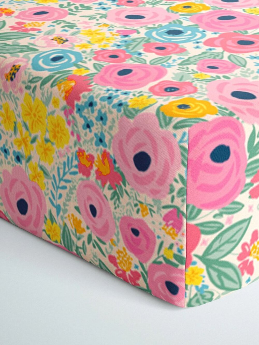 Little Sleepies Secret Garden Fitted Crib Sheet, EUC